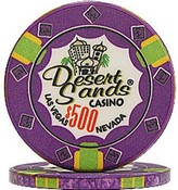 Desert Sands Casino 10g $500 Poker Chip Sold by the Roll, 10-DS500